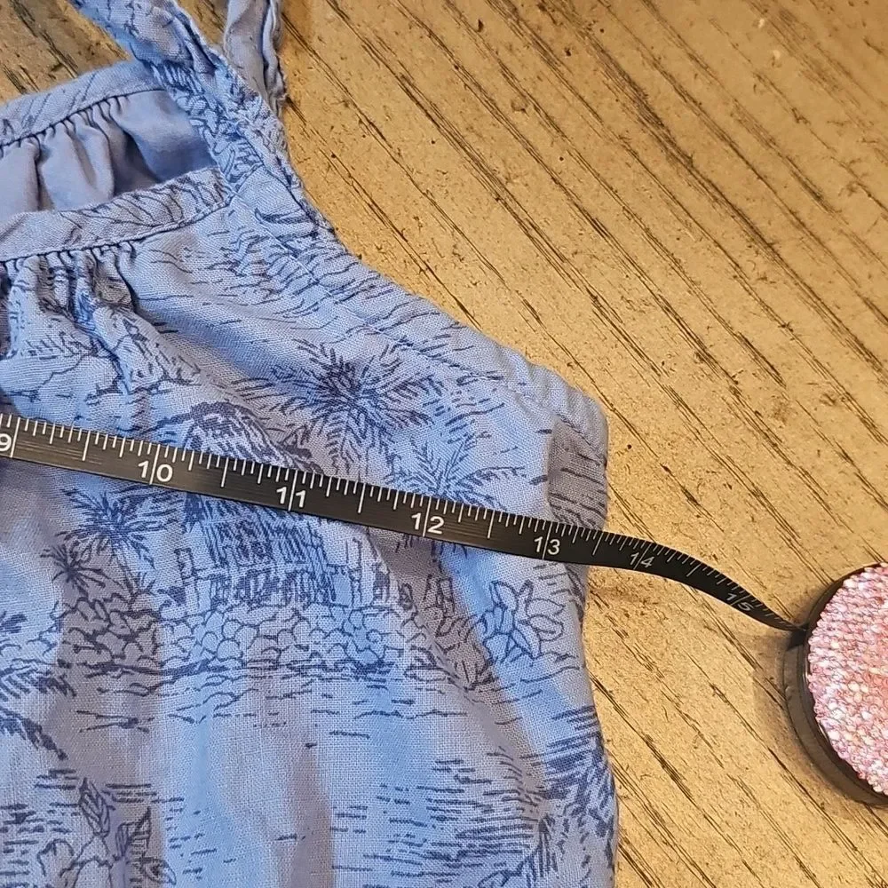 Gap Blue Floral Sleeveless Dress Size S